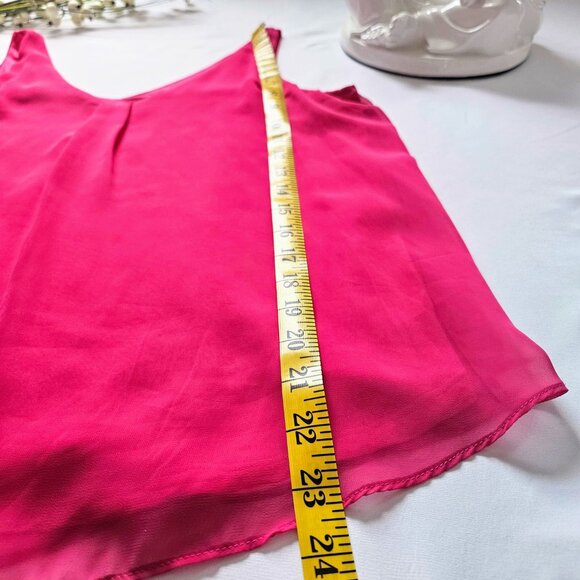 Bright Pink Dressy Tank Top - Picture 7 of 7